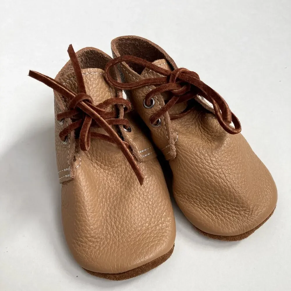 Mon Petit Shoes Soft Sole Oxford - Light Brown - 5